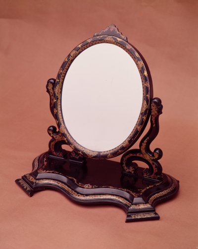 Gilt-painted papier-mache mirror, c.1890 by English School